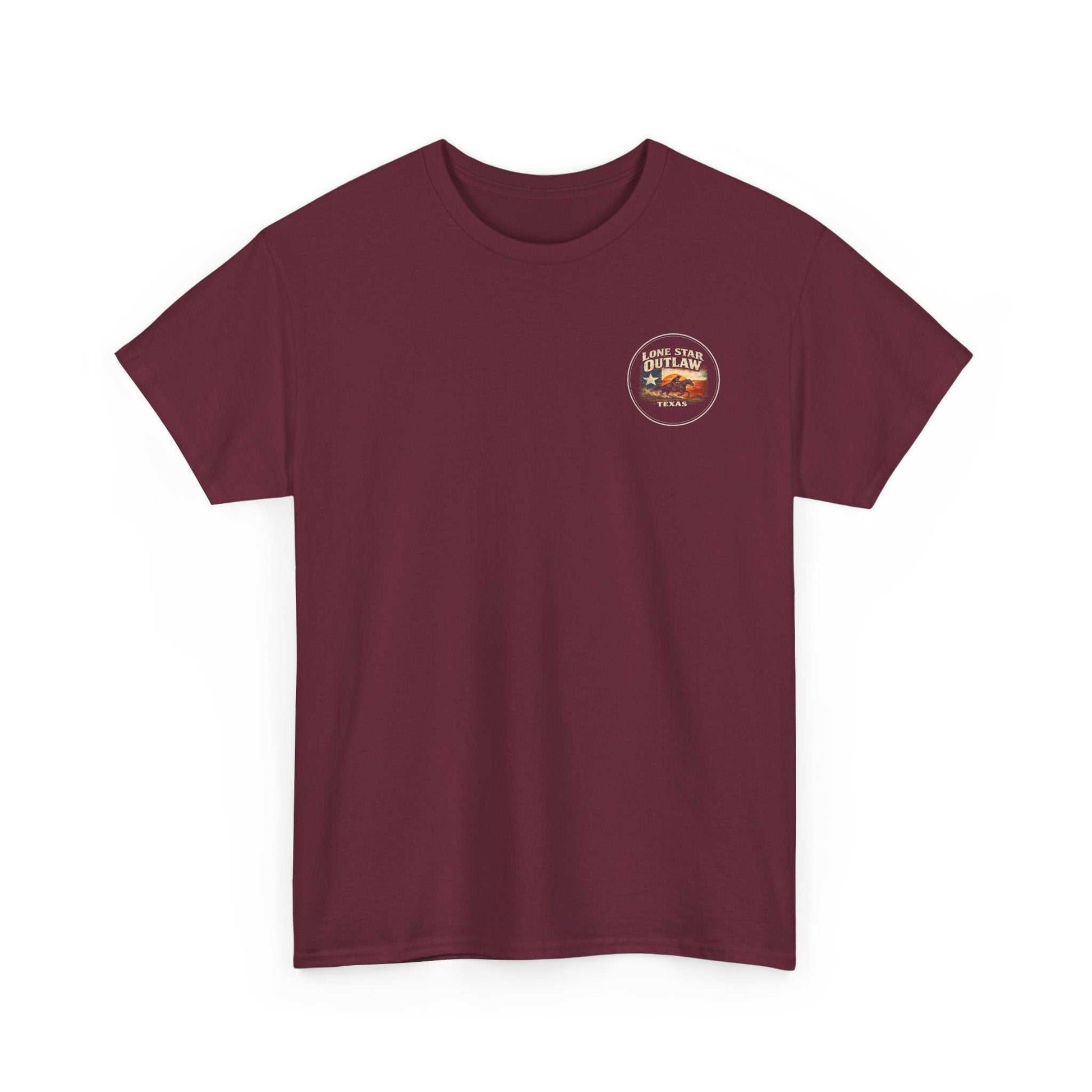 Texas Longhorn Tee by Big Sky Ranch Co., featuring a Lone Star State skull graphic on a casual T-shirt.
