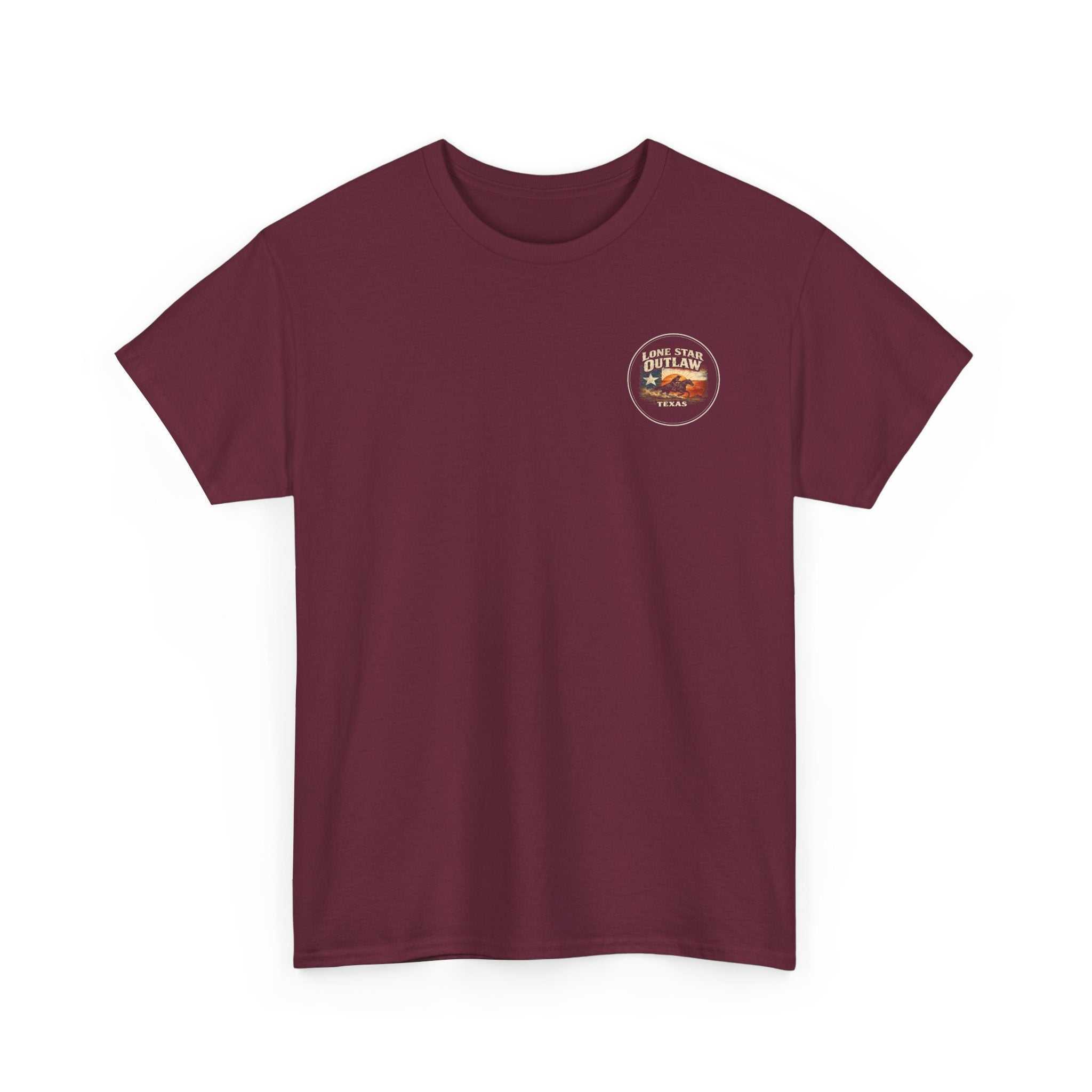 Texas Longhorn Tee by Big Sky Ranch Co., featuring a Lone Star State skull graphic on a casual T-shirt.