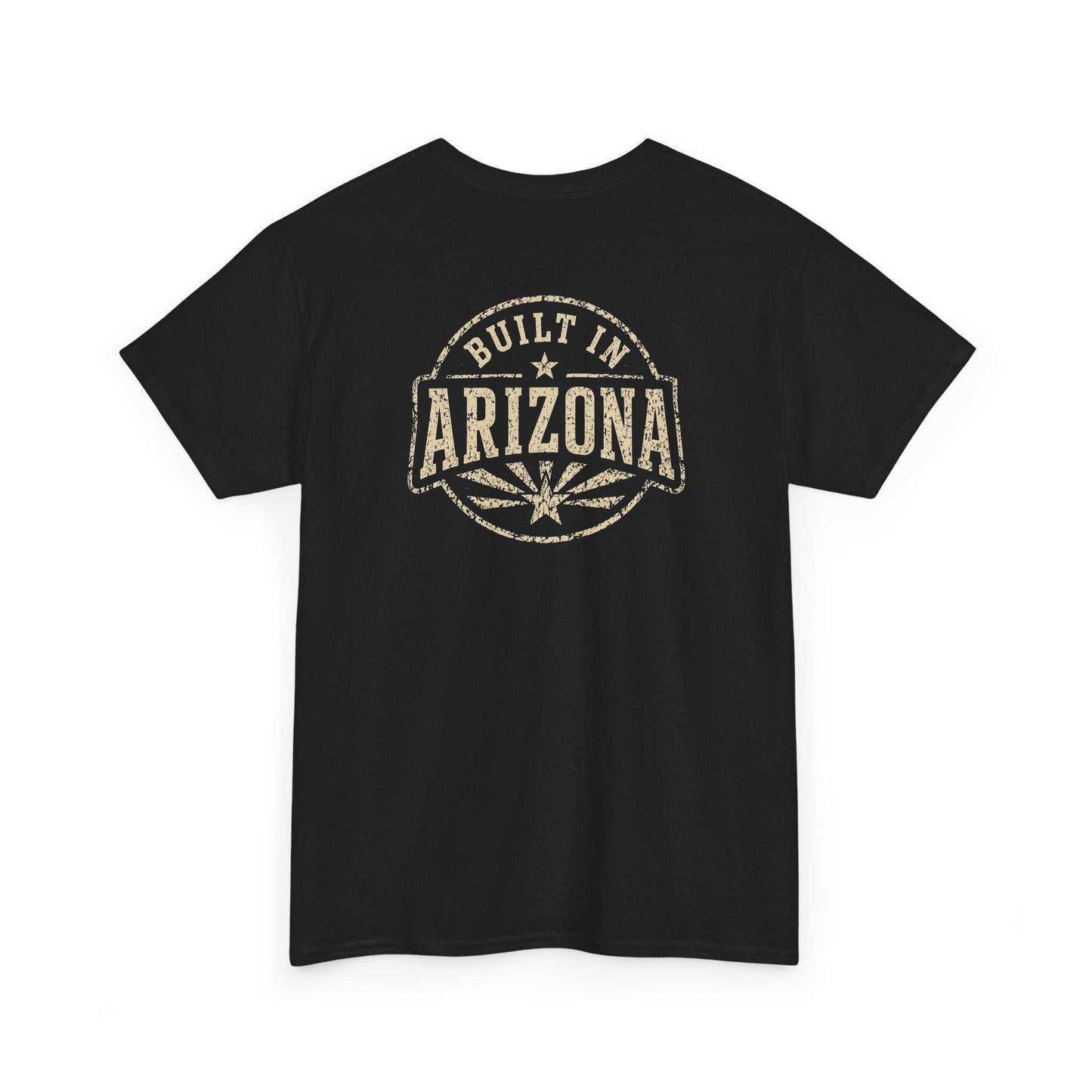 Built in Arizona T-Shirt by Big Sky Ranch Co., featuring a retro desert state design on a casual T-shirt.