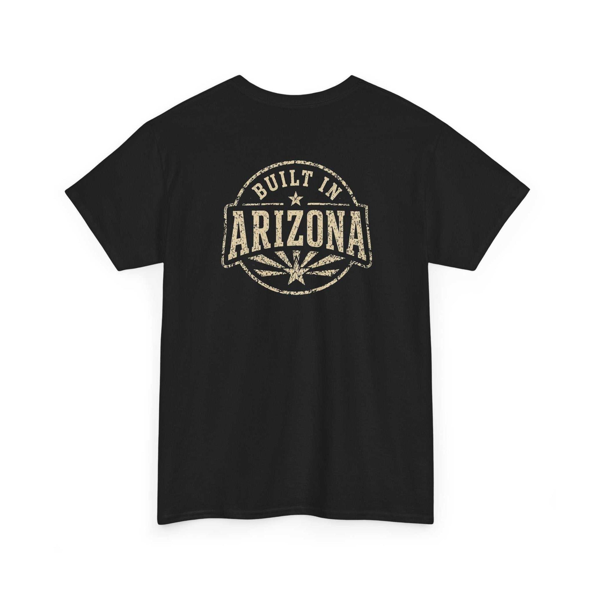 Built in Arizona T-Shirt by Big Sky Ranch Co., featuring a retro desert state design on a casual T-shirt.