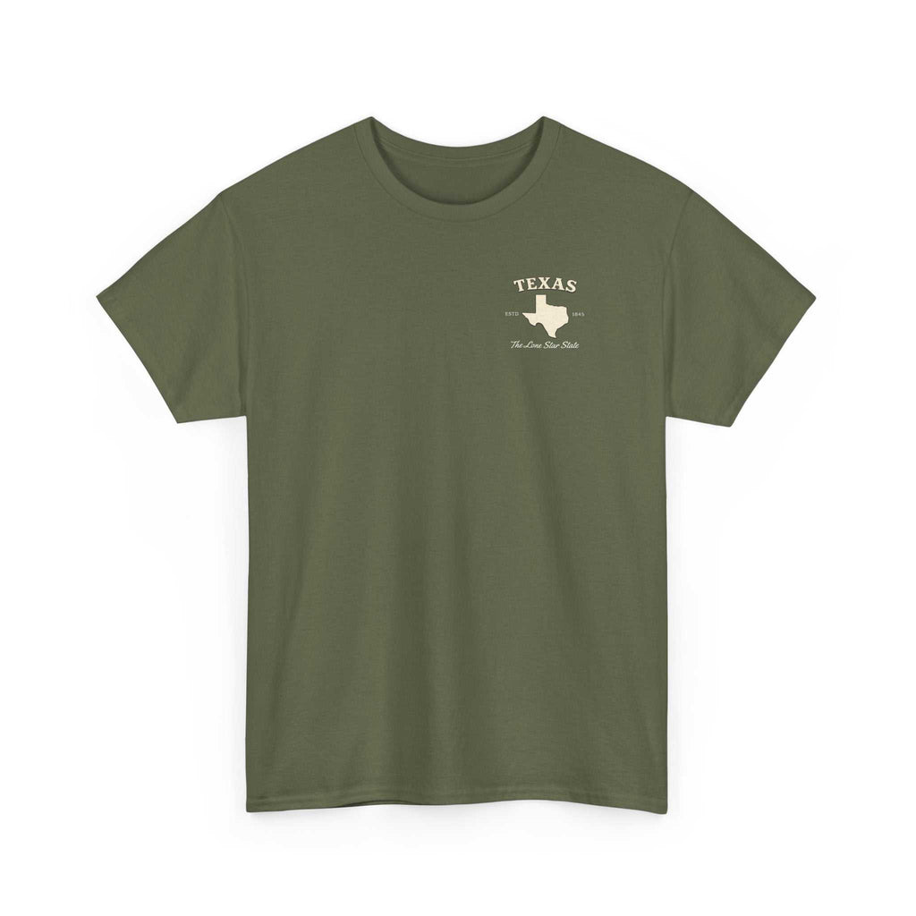 Gray vintage Texas Lone Star T-shirt with weathered design