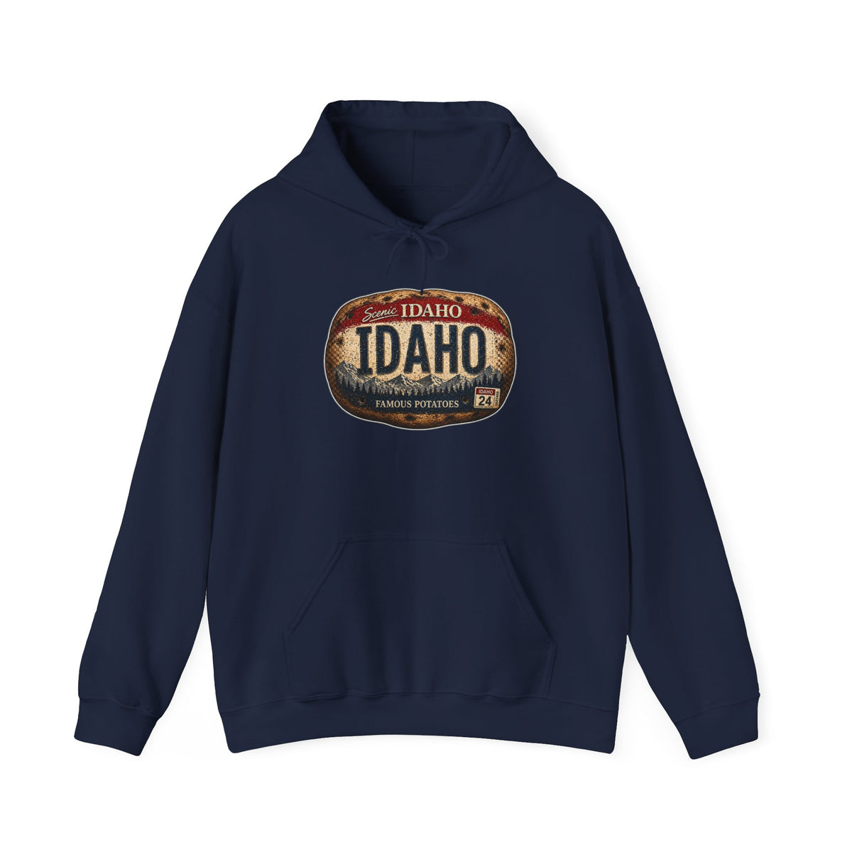Idaho Vintage License Plate Hoodie — Retro State Pride Sweatshirt