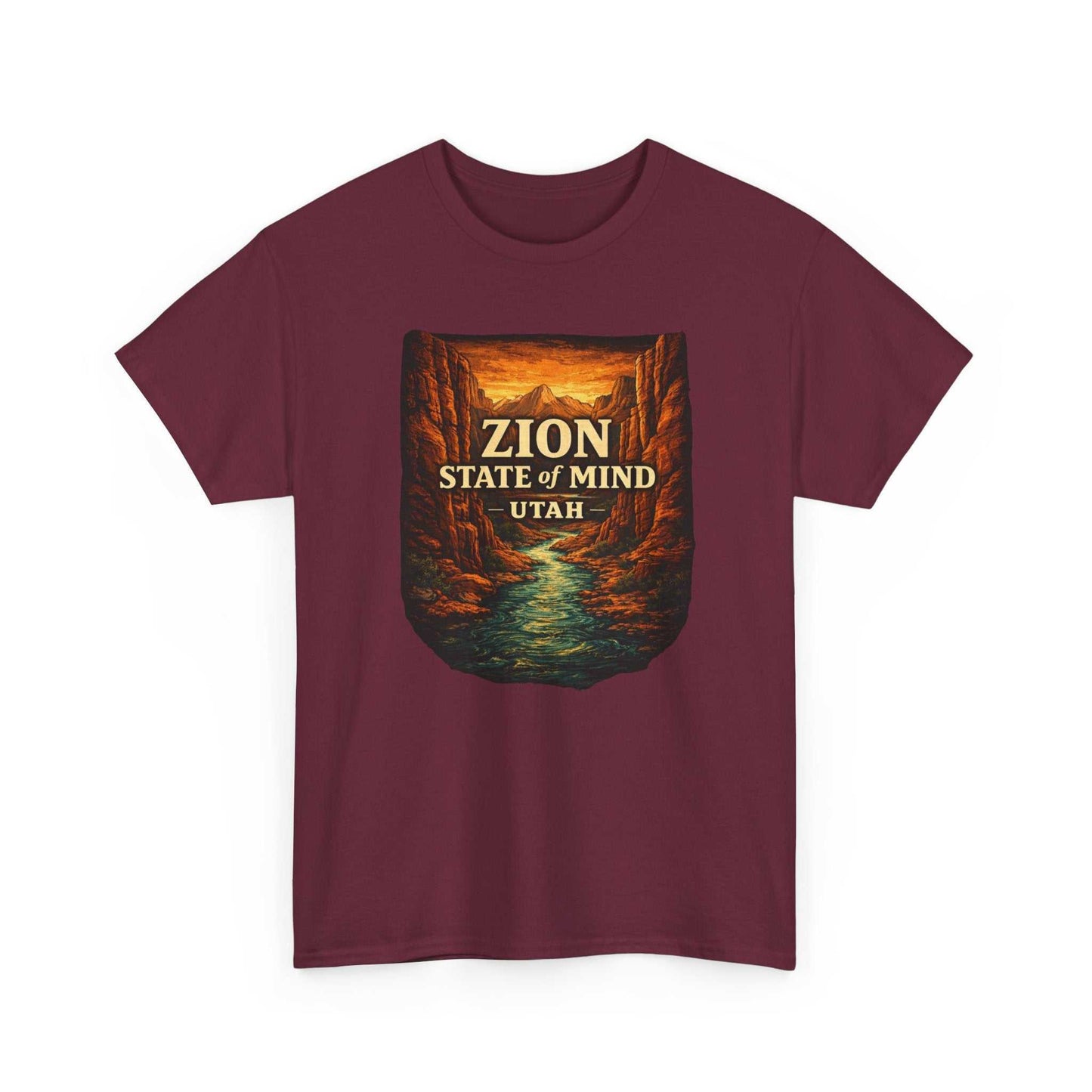 Big Sky Ranch Co. Zion State of Mind Utah T-Shirt featuring scenic canyon adventure design and comfortable cotton fabric.