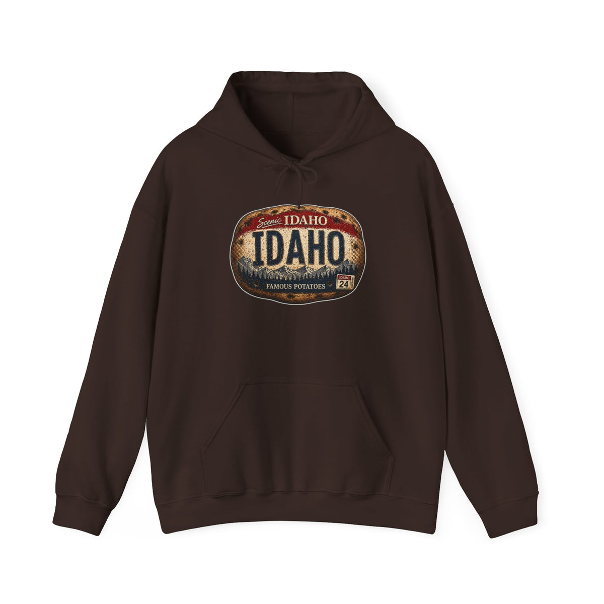 Idaho Vintage License Plate Hoodie — Retro State Pride Sweatshirt