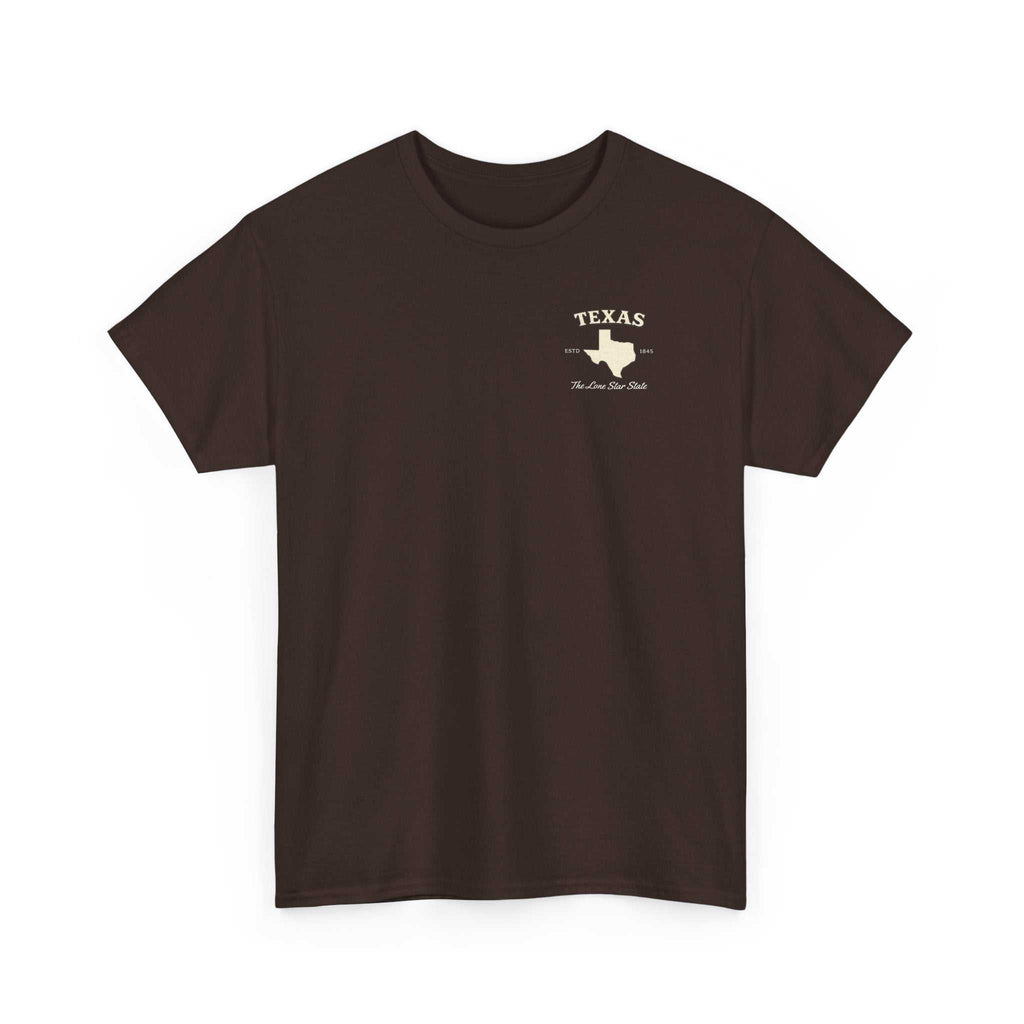 Brown vintage Texas Lone Star T-shirt with weathered design