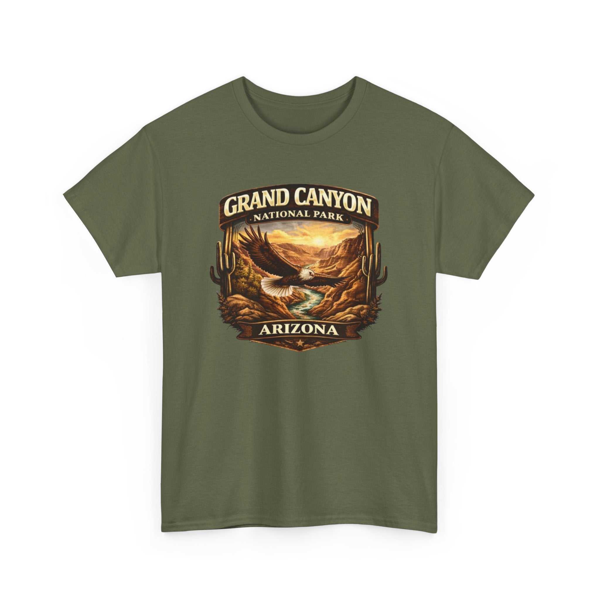 Vintage Grand Canyon National Park Arizona T-shirt by Big Sky Ranch Co. featuring scenic canyon landscape on soft fabric.