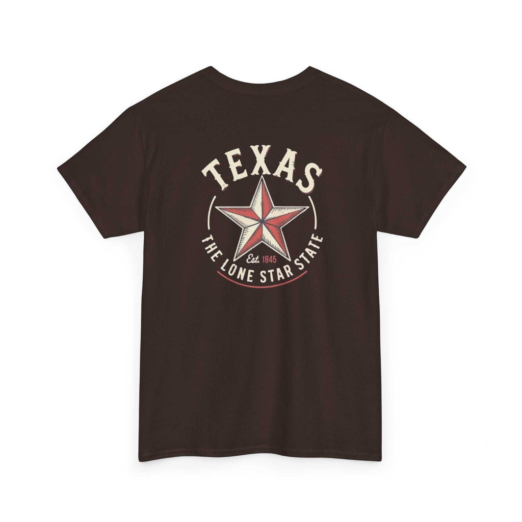 Olive green vintage Texas Lone Star T-shirt with weathered design