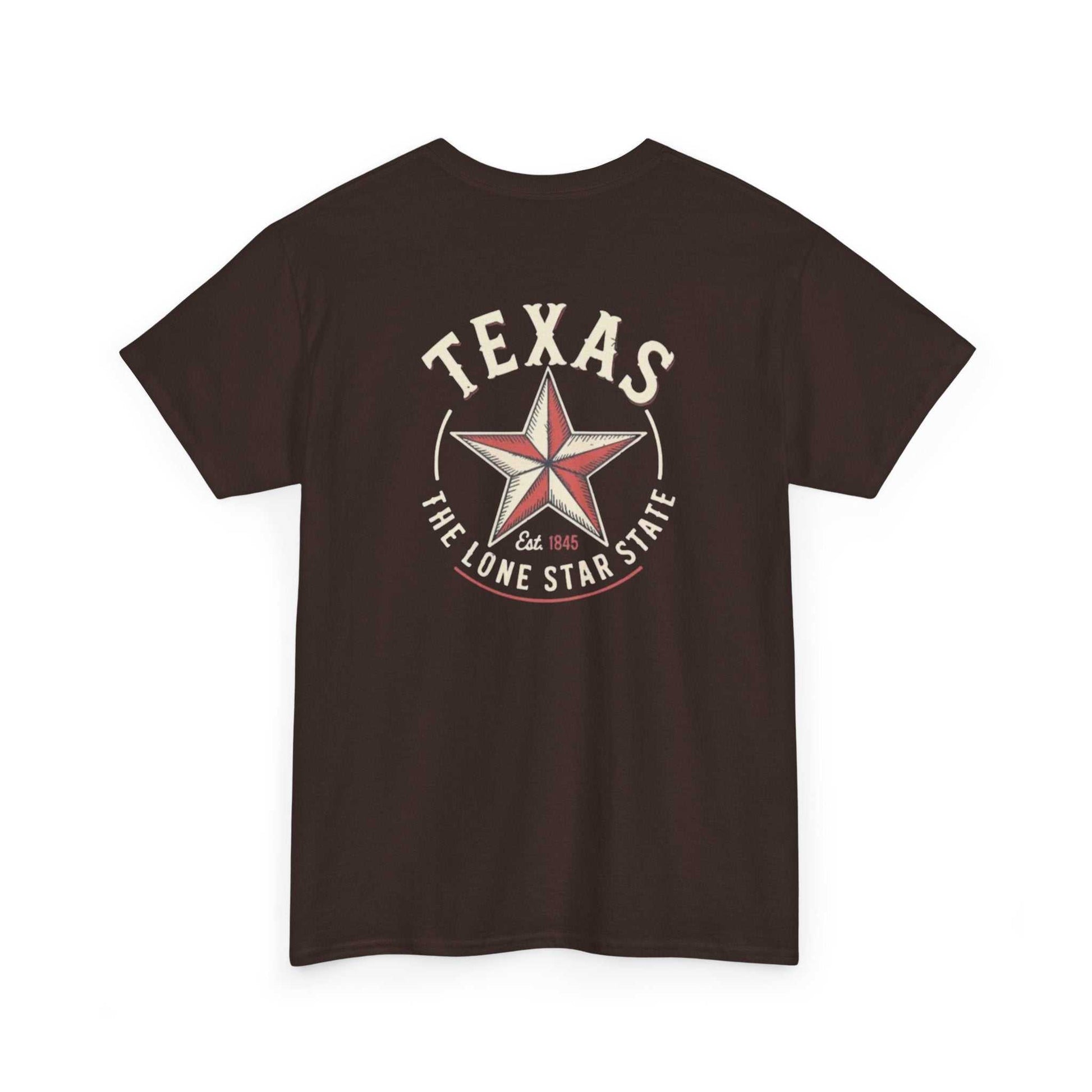 Olive green vintage Texas Lone Star T-shirt with weathered design