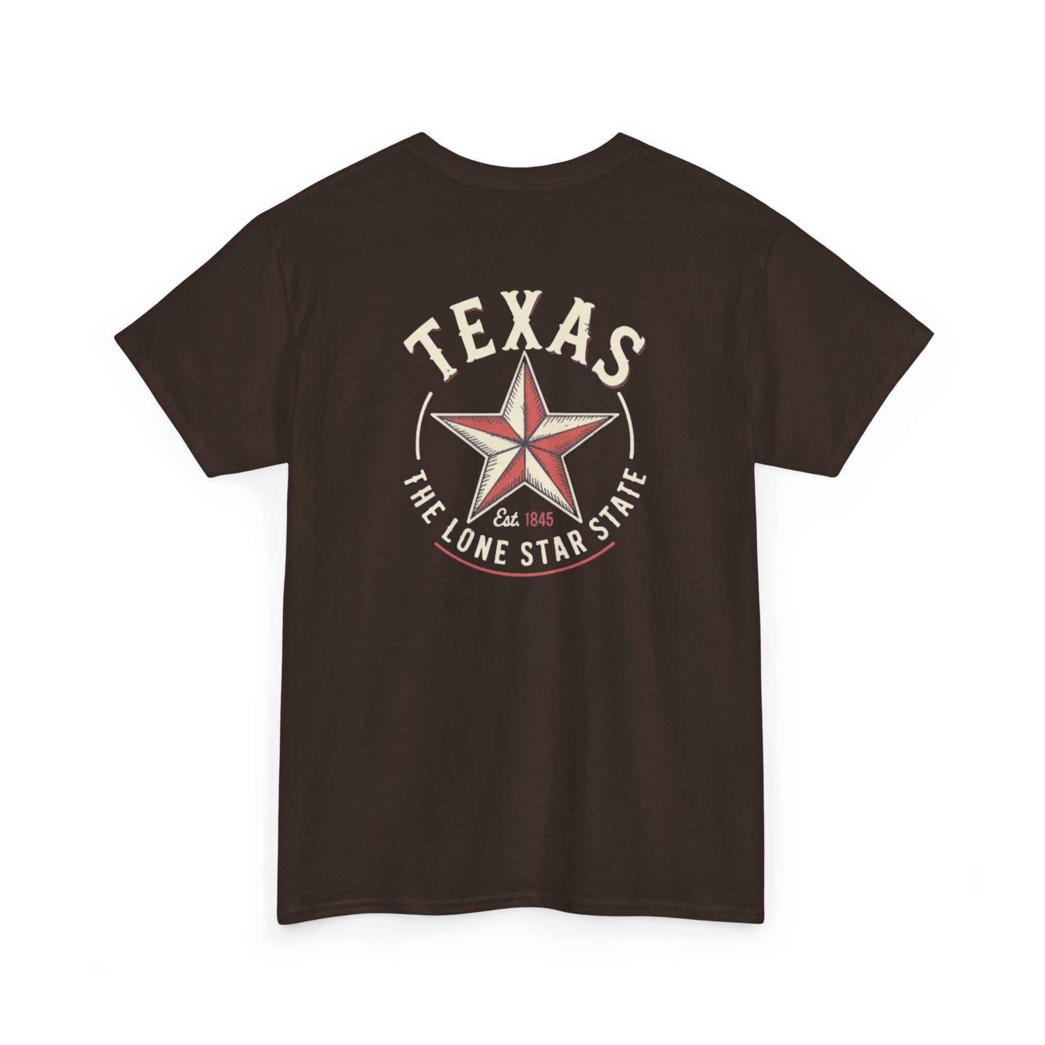Olive green vintage Texas Lone Star T-shirt with weathered design