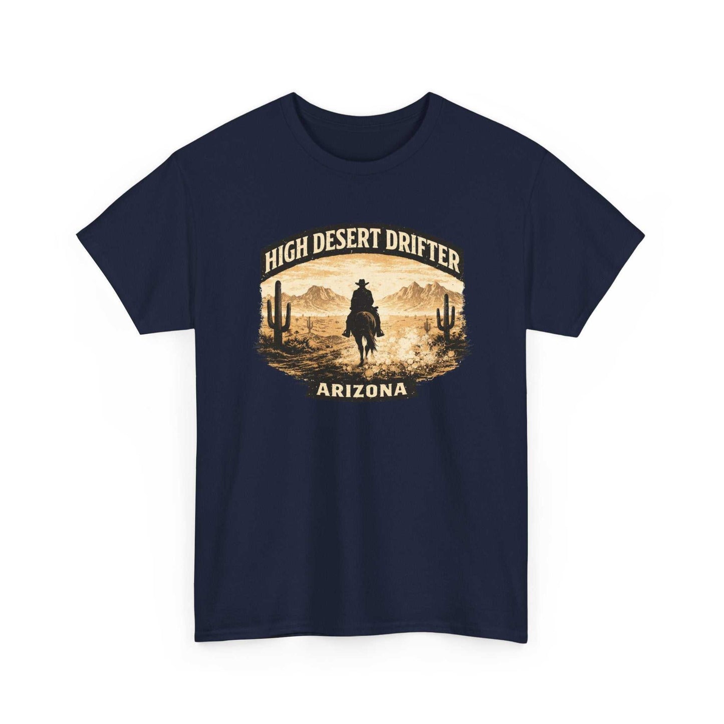 Big Sky Ranch Co. High Desert Drifter Arizona T-Shirt with Western cowboy and desert graphic design.