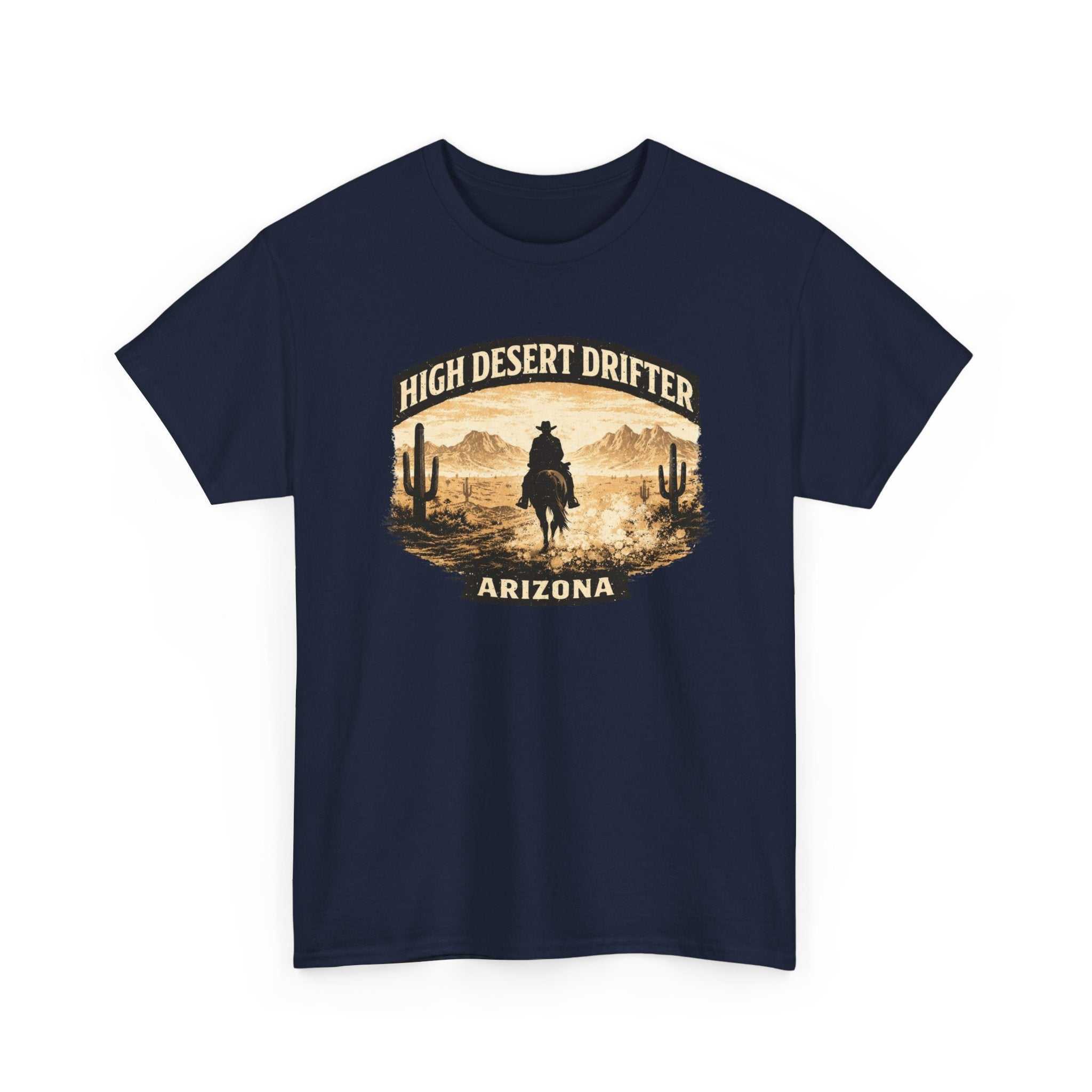 Big Sky Ranch Co. High Desert Drifter Arizona T-Shirt with Western cowboy and desert graphic design.