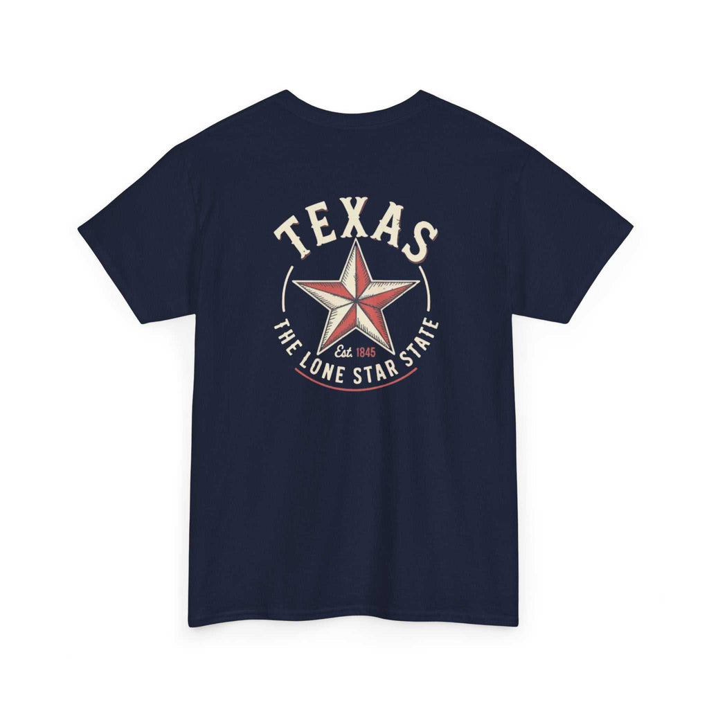 Black vintage Texas Lone Star T-shirt with star graphic