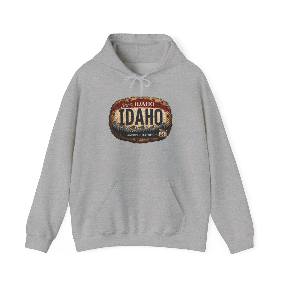 Idaho Vintage License Plate Hoodie — Retro State Pride Sweatshirt