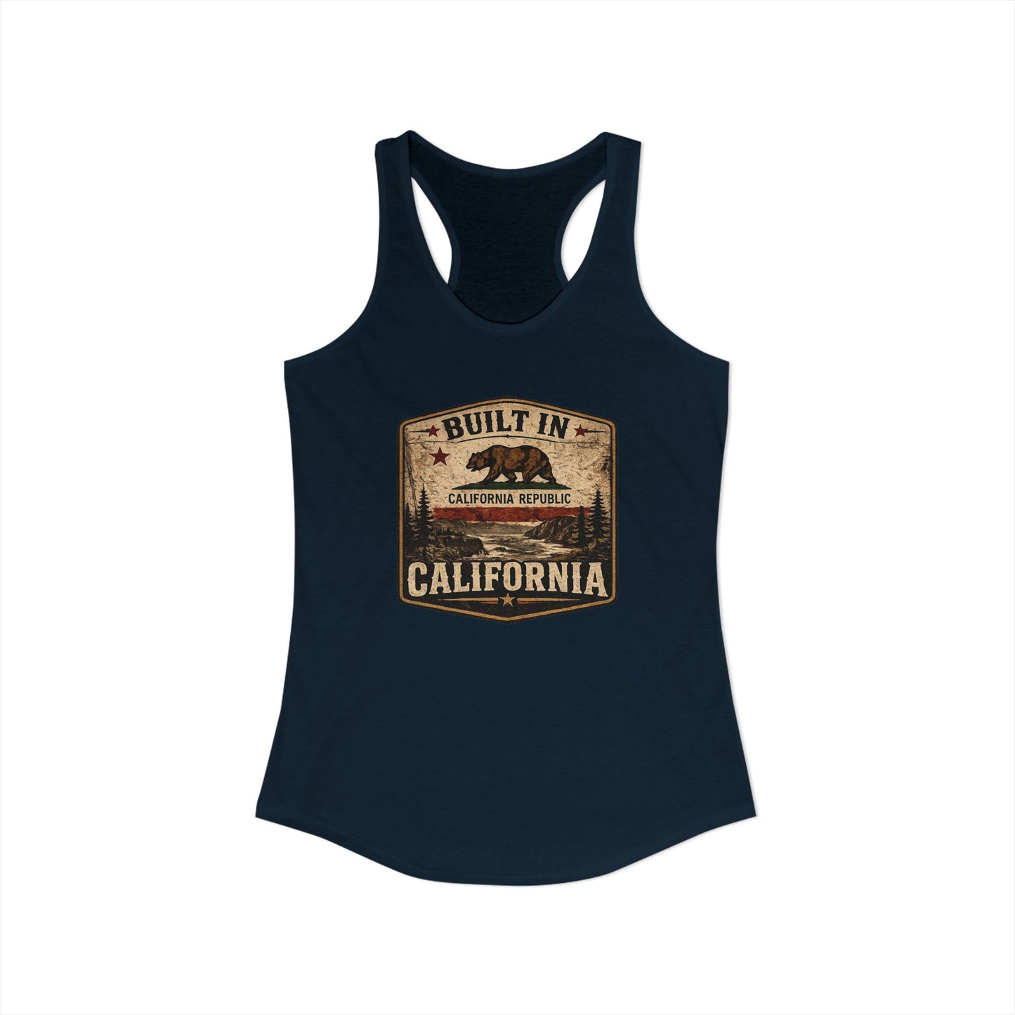 Women's Built in California Racerback Tank