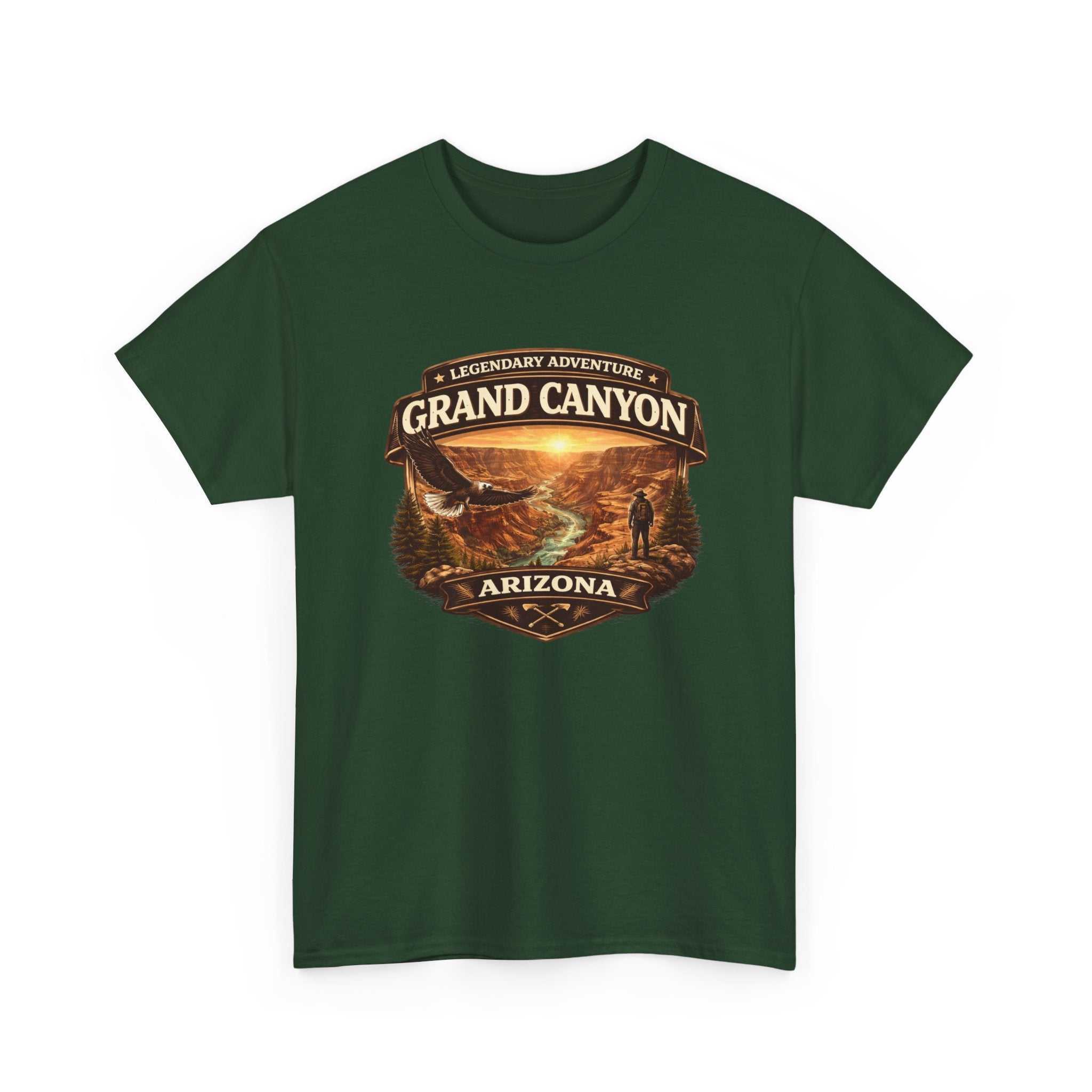 Big Sky Ranch Co. Grand Canyon Arizona T-Shirt featuring a vintage travel design with desert landscape and legendary adventure theme.