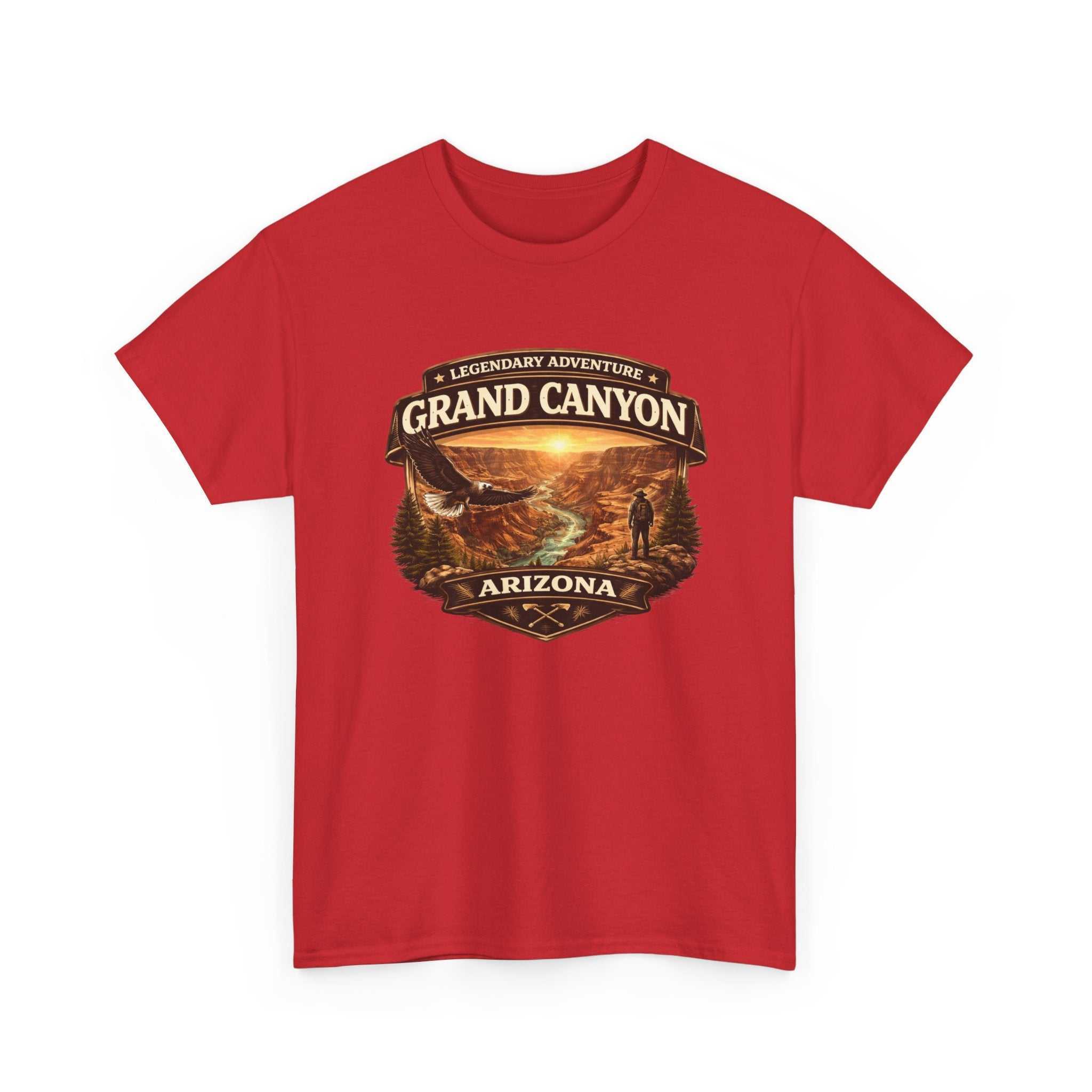Vintage-style Big Sky Ranch Co. T-shirt featuring the Grand Canyon Arizona landscape and legendary adventure theme.