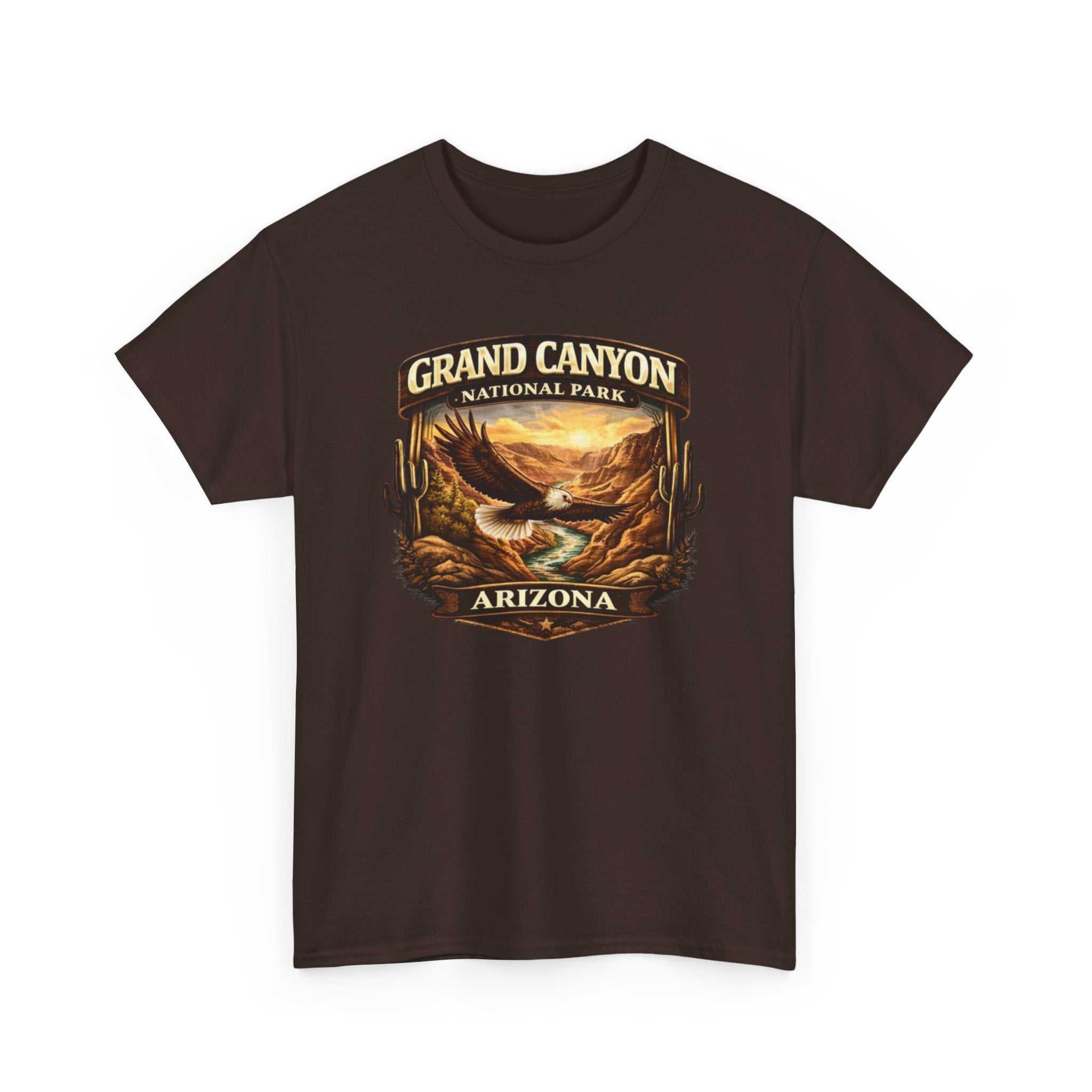 Vintage Grand Canyon National Park Arizona T-Shirt by Big Sky Ranch Co. featuring scenic canyon landscape in natural colors.