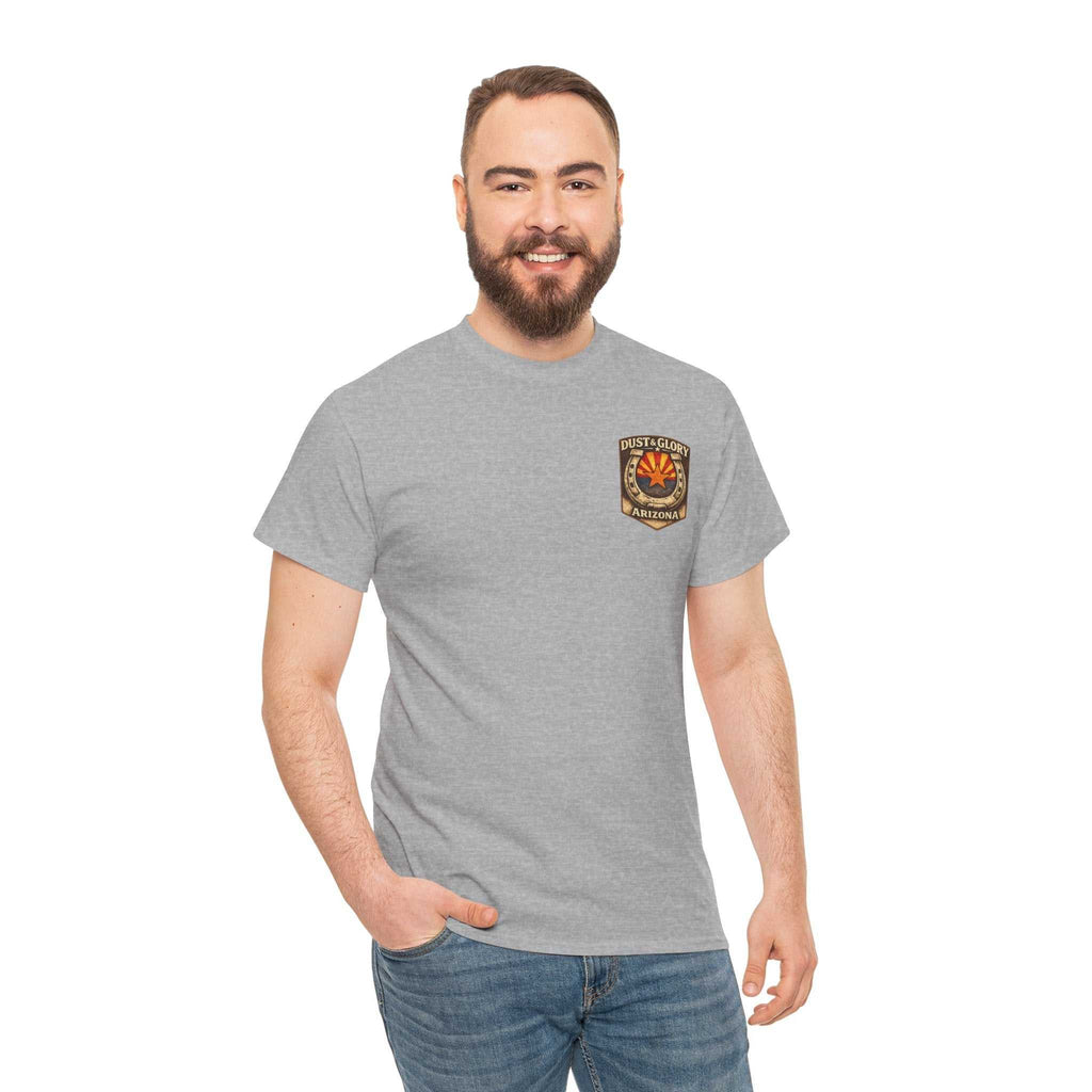 Arizona Desert Bighorn Ram T-Shirt by Big Sky Ranch Co. featuring a vintage-style desert ram graphic on a casual tee