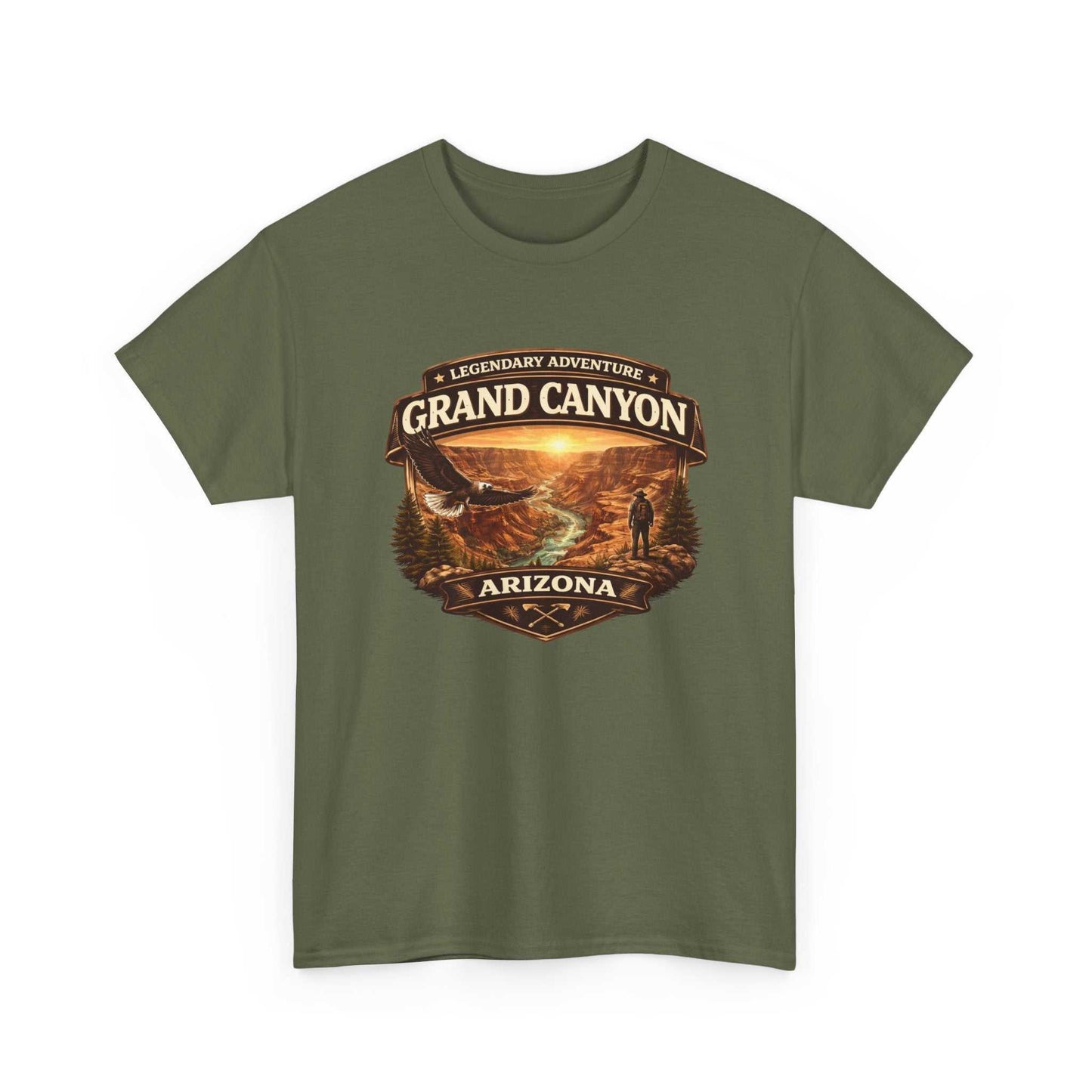 Big Sky Ranch Co. Grand Canyon Arizona T-Shirt showing a vintage desert landscape design on a casual cotton tee.