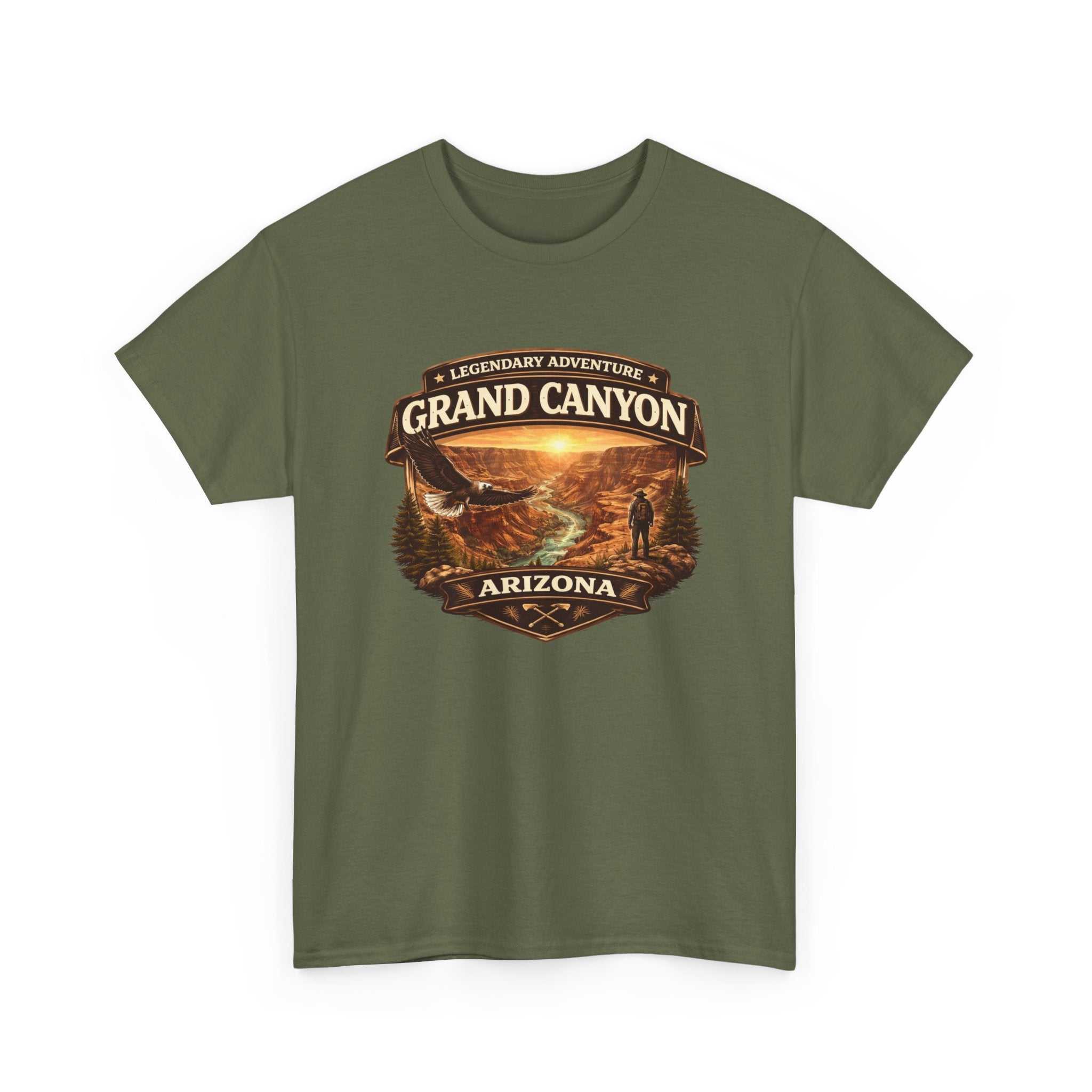 Big Sky Ranch Co. Grand Canyon Arizona T-Shirt showing a vintage desert landscape design on a casual cotton tee.