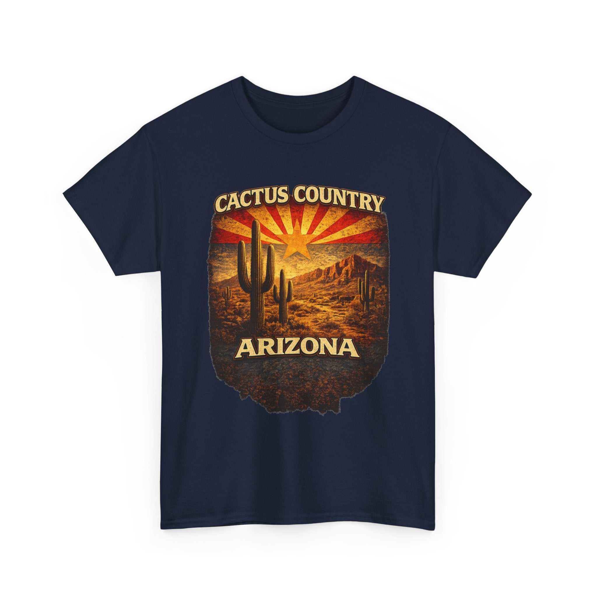 Big Sky Ranch Co. Arizona cactus country T-shirt featuring desert cactus design on soft cotton fabric.