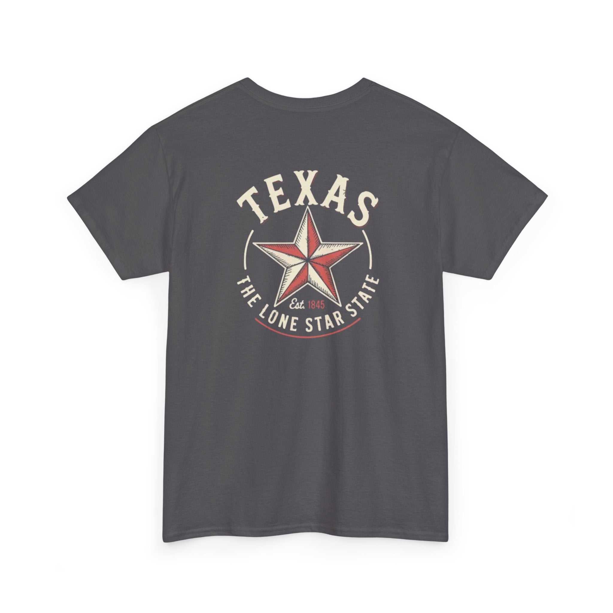 Gray vintage Texas Lone Star T-shirt with star graphic