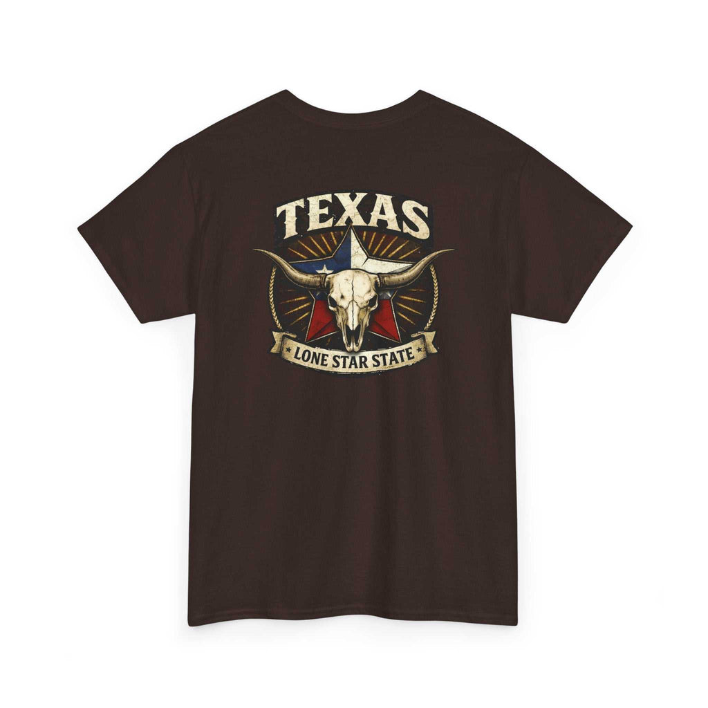 Texas Longhorn Tee featuring a Lone Star State skull graphic, casual T-shirt by Big Sky Ranch Co.