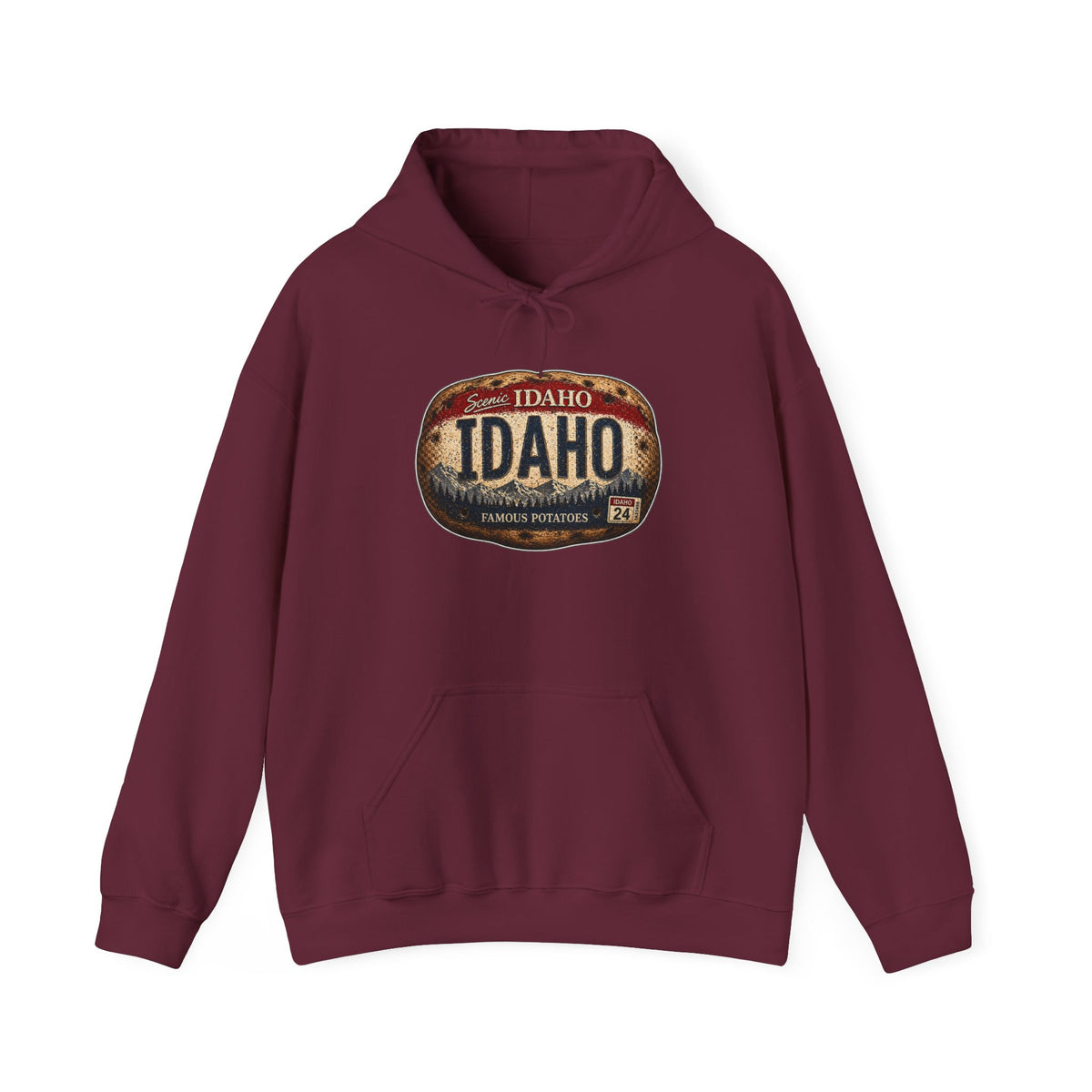 Idaho Vintage License Plate Hoodie — Retro State Pride Sweatshirt