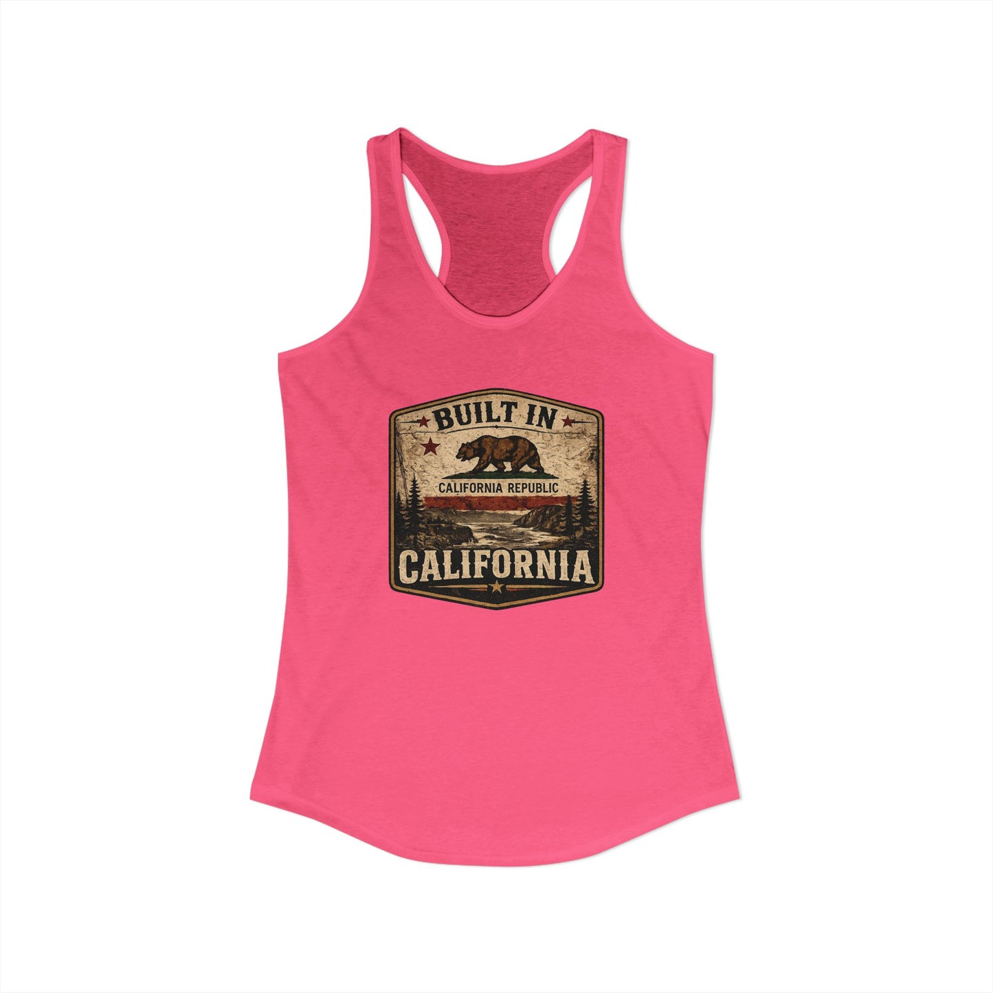 Women's Built in California Racerback Tank