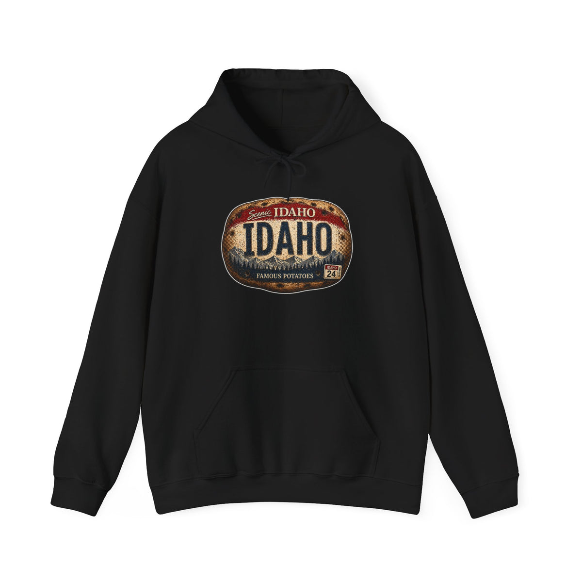 Idaho Vintage License Plate Hoodie — Retro State Pride Sweatshirt