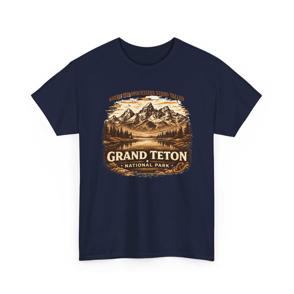 Vintage Grand Teton National Park T-shirt by Big Sky Ranch Co. featuring mountain and camping design on a comfortable cotton tee.