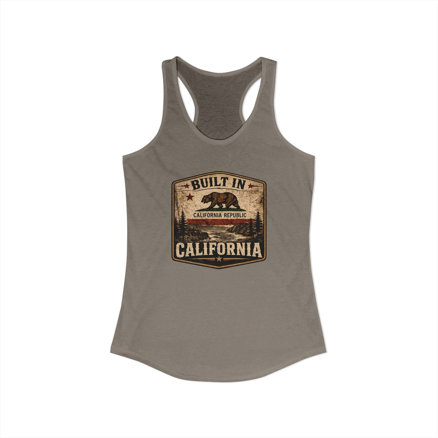 Women's Built in California Racerback Tank