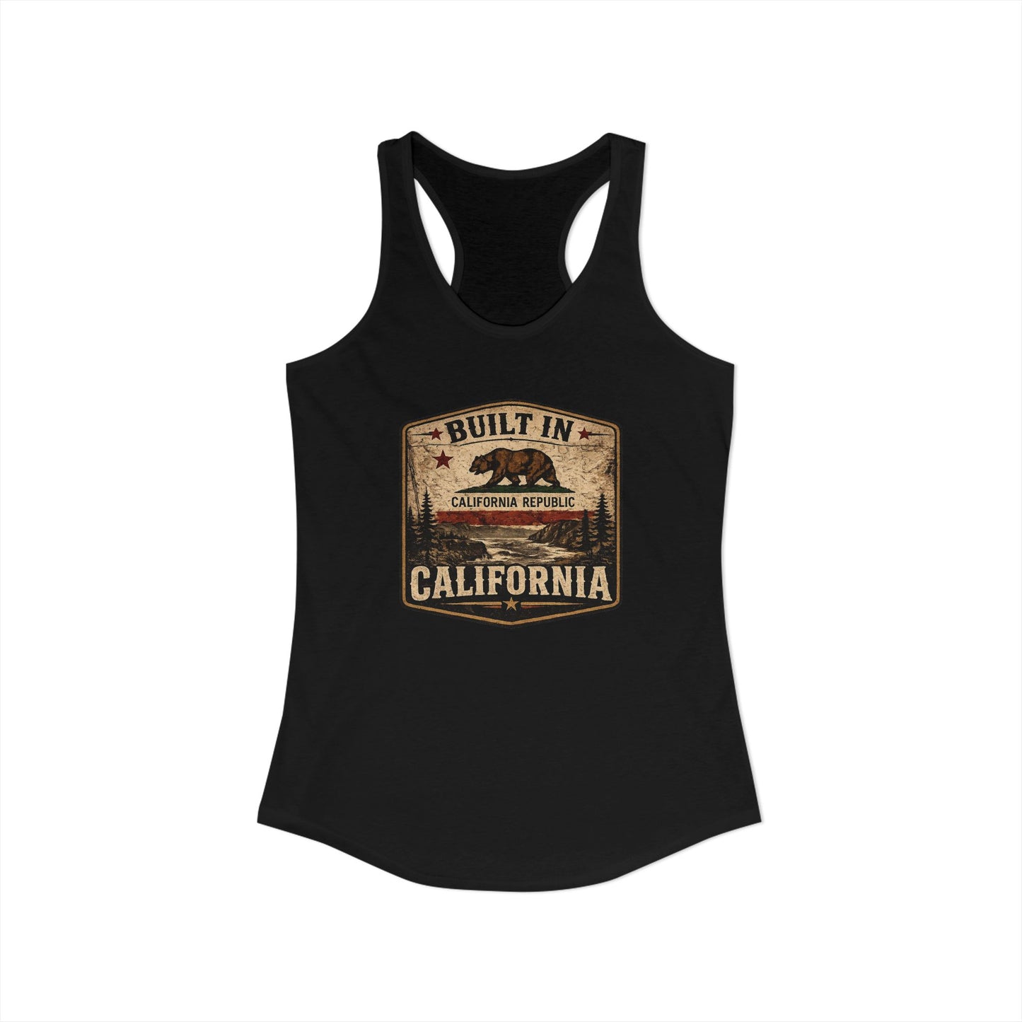 Women's Built in California Racerback Tank