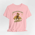Wild as the Wind Cowgirl Tee by Big Sky Ranch Co., vintage western rodeo graphic T-shirt with cowgirl design on soft fabric.