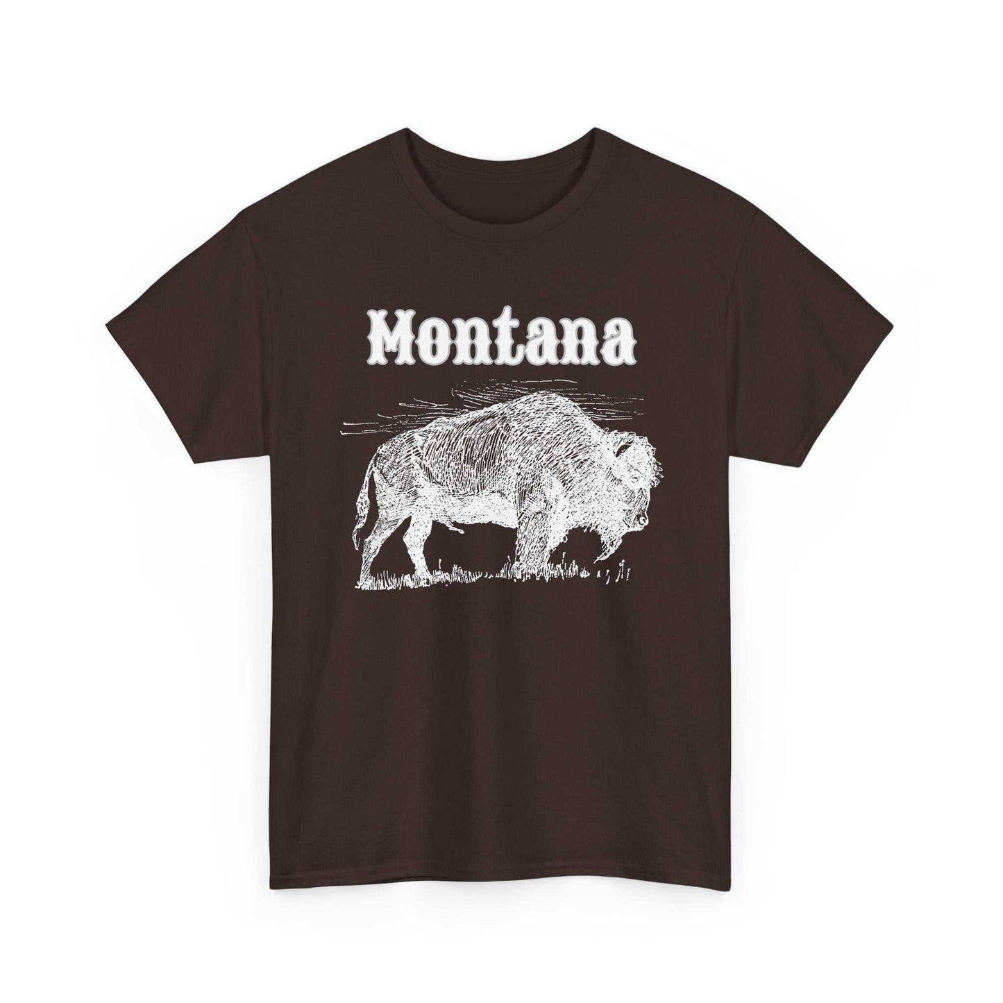 Vintage Montana Bison T-Shirt by Big Sky Ranch Co. featuring a bold buffalo graphic on a comfortable cotton tee.