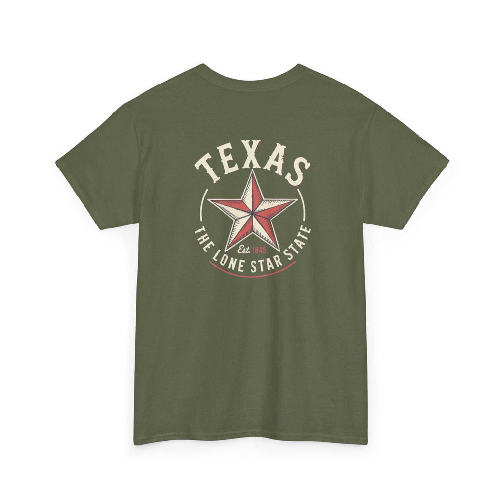 Vintage Texas Lone Star T-Shirt by Big Sky Ranch Co. featuring a classic star design on soft cotton tee.