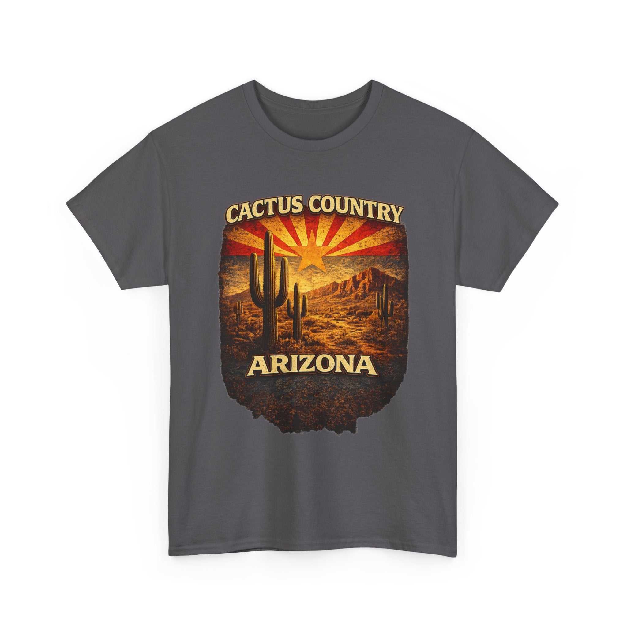 Big Sky Ranch Co. cactus country Arizona T-shirt featuring a desert cactus design on soft fabric.