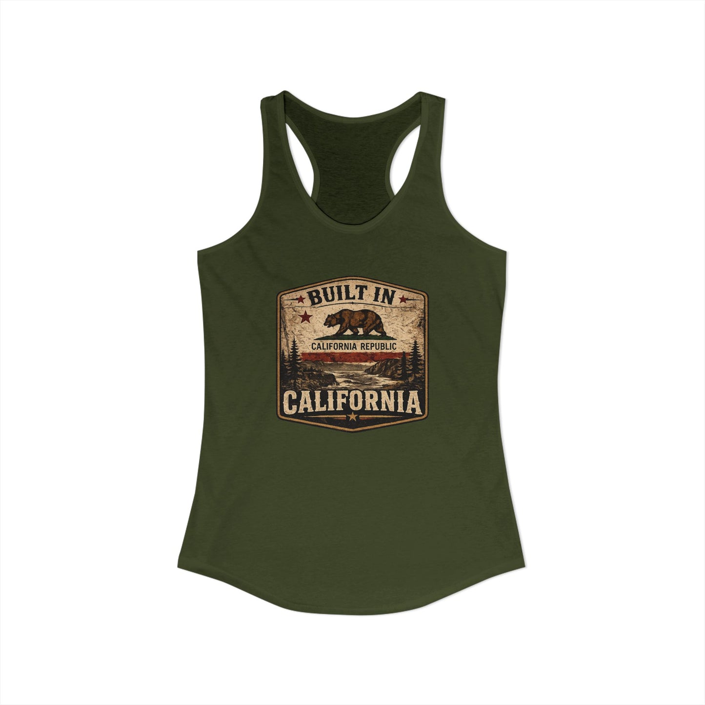 Women's Built in California Racerback Tank