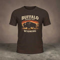 Buffalo Country Wyoming T-Shirt by Big Sky Ranch Co., soft cotton shirt featuring a buffalo graphic and Wyoming-inspired design.