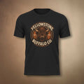 Vintage rustic Yellowstone Buffalo Co. T-Shirt by Big Sky Ranch Co. featuring a buffalo graphic on a classic tee.