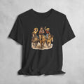 Cowgirl Trio riding horses Western rodeo graphic T-shirt by Big Sky Ranch Co. featuring vibrant Western rodeo design.