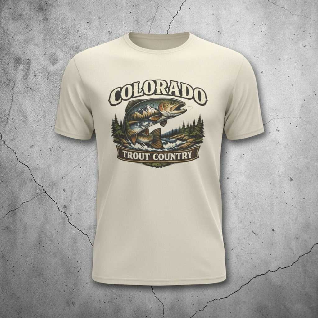 Vintage Colorado Trout Country T-Shirt by Big Sky Ranch Co. featuring fishing-themed graphic for anglers and outdoor enthusiasts