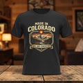 Made in Colorado Big Sky Country mountain T-shirt by Big Sky Ranch Co., featuring a scenic mountain design on soft fabric.