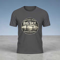 Big Sky Ranch Co. T-Shirt with "Montana Built, Ranch Raised" graphic in natural colors, showcasing a casual ranch-inspired design.