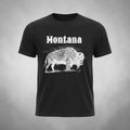 Big Sky Ranch Co. Montana Bison T-Shirt with vintage buffalo graphic, casual cotton tee featuring wildlife design.