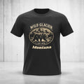 Big Sky Ranch Co. Wild Glacier Montana Bear T-Shirt featuring vintage Montana National Park design and wildlife illustration.