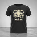 Big Sky Ranch Co. Montana No Bull T-Shirt featuring western longhorn ranch design on casual cotton tee.