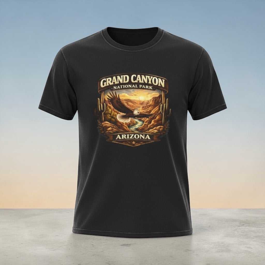 Vintage Grand Canyon National Park Arizona T-Shirt by Big Sky Ranch Co. featuring scenic canyon landscape design.
