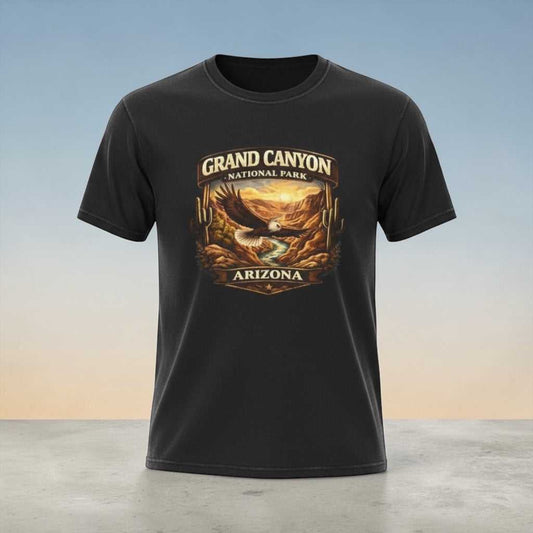 Vintage Grand Canyon National Park Arizona T-Shirt by Big Sky Ranch Co. featuring scenic canyon landscape design.