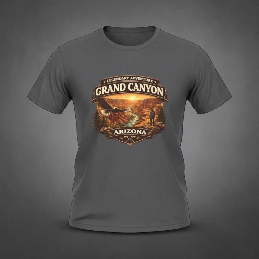 Big Sky Ranch Co. Grand Canyon Arizona T-shirt featuring vintage desert travel design and legendary adventure style.
